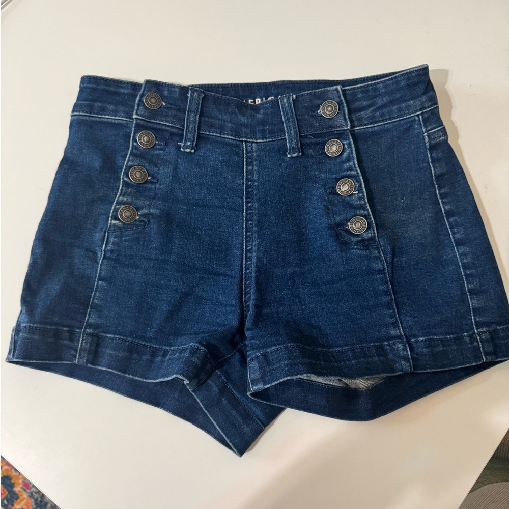 American Eagle Outfitters Blue Jean Shorts High-Waisted